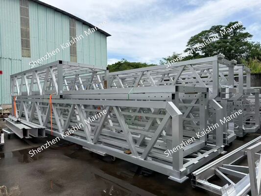 Anti-Slip Aluminum Alloy 6061-T6 Marine Gangway with 400kgs/sqm Loading Capacity and 15-20 Years Lifespan for Floating Dock Bridge