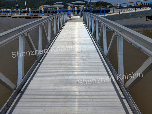 Maritieme aluminium gang met een laadvermogen van 400 kg en een handrail van 1,1 m