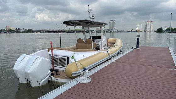 Hoge stabiliteit Aluminium Floating Dock Met Bolt-On Modulaire verbinding En Marine Grade Aluminium legering 6061-T6